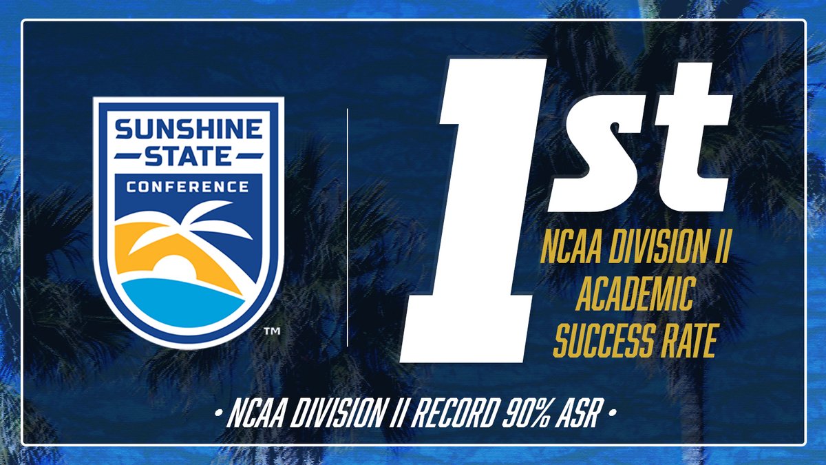 The Sunshine State Conference repeats as the the top NCAA Division II Conference in Academic Success Rate!

SSC student-athletes reach new heights with a record 90% <a href="/NCAADII/">NCAA Division II</a> ASR!

Full Story: bit.ly/4i0vIt3

🌴☀️🌊📚