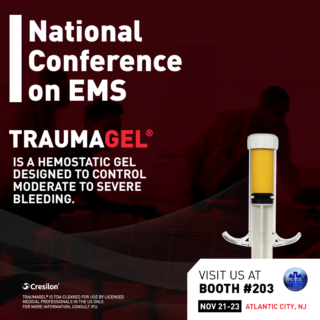 Visit us at the National Conference on EMS, Booth 203, to learn more about TRAUMAGEL®

#ems #traumacare