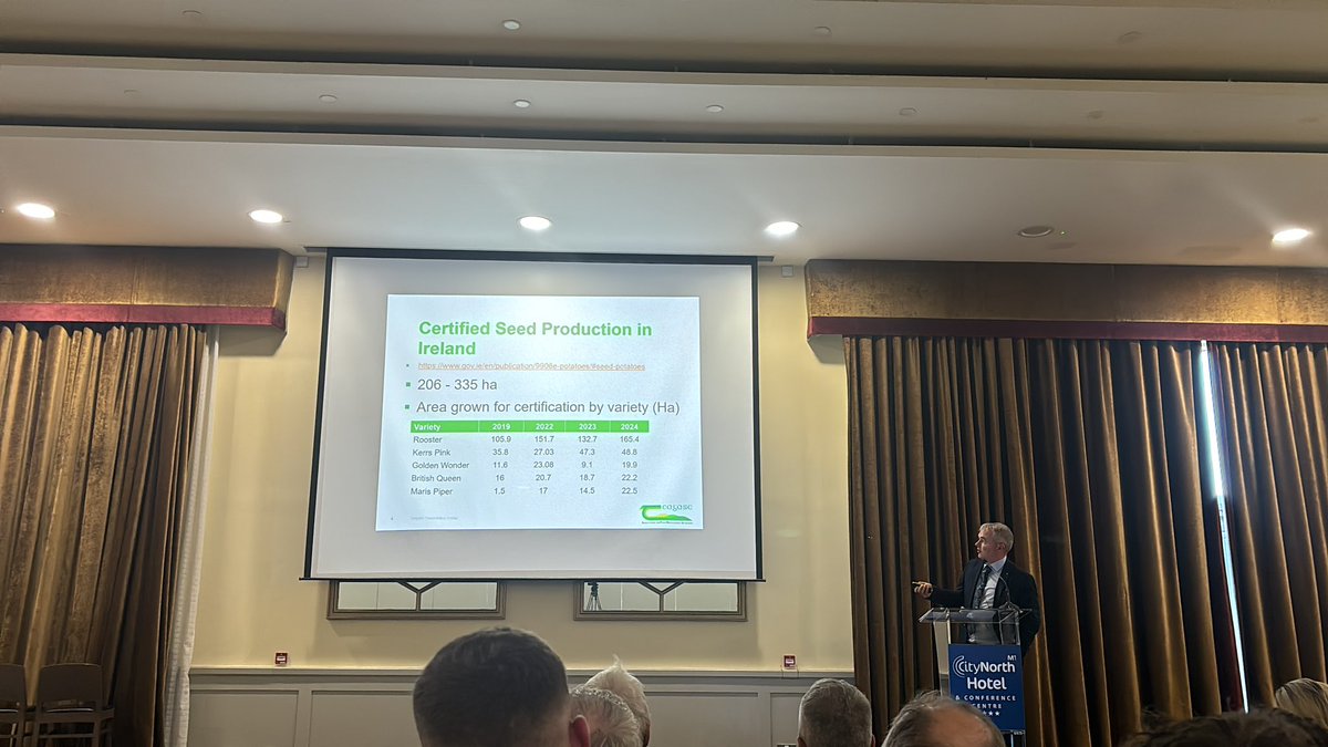 Great crowd at the National Potato Conference today. Lots of discussion about blight, seed availability and markets! <a href="/Bordbia/">Bord Bia - The Irish Food Board</a> <a href="/TeagascCrops/">Teagasc Tillage Team</a> <a href="/IFAmedia/">Irish Farmers' Association</a> <a href="/TerrachemIrl/">TerraChem</a> #Zorvec