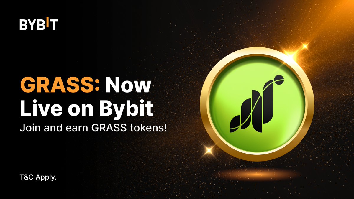 ✨ $GRASS is now live! 🕶️ Earn crypto for your excess internet now. 🔥 Join  Event: https://t.co/wfG8lu0zaH #TheCryptoArk #Bybit