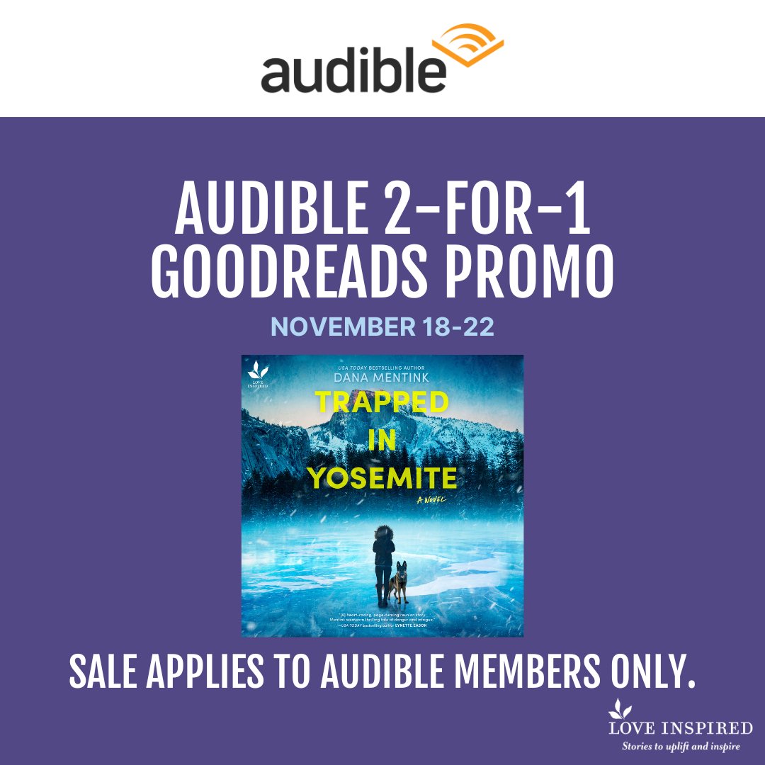 Shana Asaro (@shana_asaro) on Twitter photo An #Audible 2-for-1 #sale is the perfect time to score two fabulous, suspenseful audiobooks from Love Inspired Trade! Get thriller The Garden Girls by <a href="/jessicarpatch/">Jessica R. Patch</a> and K9 romantic suspense Trapped in Yosemite by <a href="/DanaMentink/">Dana Mentink</a> before the sale ends Friday! #Audiobook An #Audible 2-for-1 #sale is the perfect time to score two fabulous, suspenseful audiobooks from Love Inspired Trade! Get thriller The Garden Girls by <a href="/jessicarpatch/">Jessica R. Patch</a> and K9 romantic suspense Trapped in Yosemite by <a href="/DanaMentink/">Dana Mentink</a> before the sale ends Friday! #Audiobook