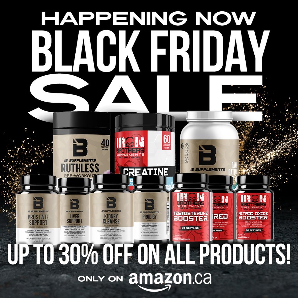 Amazon starting Black Friday a little earlier ✌️

HUGE saving on all Iron Brothers products ⚡️

Like I always say , you don’t need to over pay for underdosed products 💪

amazon.ca/stores/IronBro…