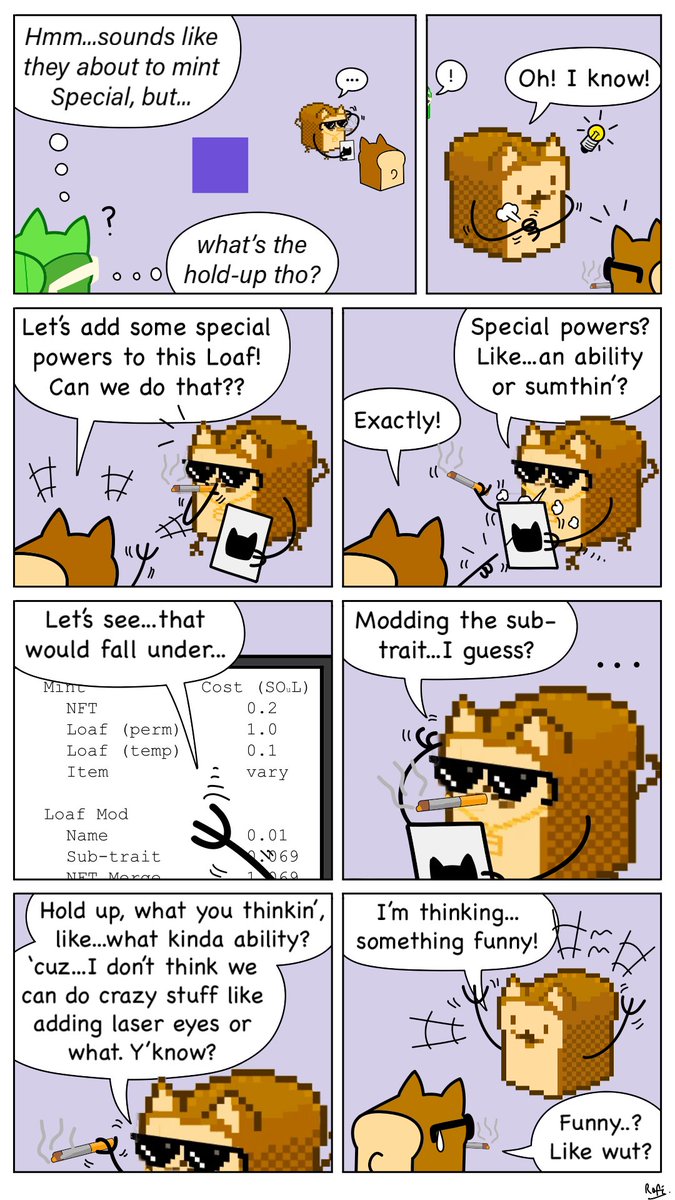 Loafy_qtp's tweet image. 🍞🐱 Loaf NFT Comic
#57 Mr. Potate #22 🥔

Read full comic at Webtoon:
webtoons.com/en/canvas/loaf…

@LoafCatHQ
loafcat.me
TG: t.me/LOAFCATCTO

LoafdJ3WSAvsrx3zppSGKA6sRvL9GrRrU1iRV7HkLkm

#LoafNFTComic #LOAFCAT #CTO #Solana #nft #crypto #comics