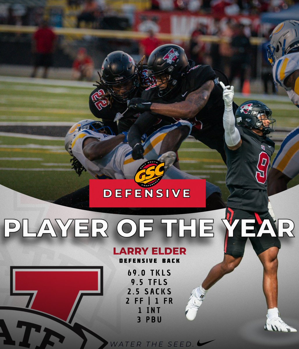 Valdosta State Football (@vstate_football) on Twitter photo These guys have balled all season long!
Congrats to <a href="/SamEdwards1106/">Sammy Edwards</a> and @Larry_Elder7 for earning The <a href="/GulfSouth/">Gulf South Conference</a> Players of the Year on Offense and Defense‼️
#WTS #DOG #ISO These guys have balled all season long!
Congrats to <a href="/SamEdwards1106/">Sammy Edwards</a> and @Larry_Elder7 for earning The <a href="/GulfSouth/">Gulf South Conference</a> Players of the Year on Offense and Defense‼️
#WTS #DOG #ISO
