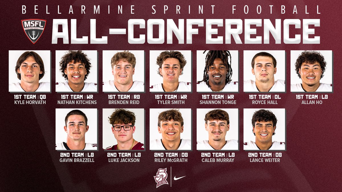 AWARDS | Twelve sprint football Knights garner MSFL All-Conference notice

🏈⚔️

📰 bit.ly/4fyUPSc