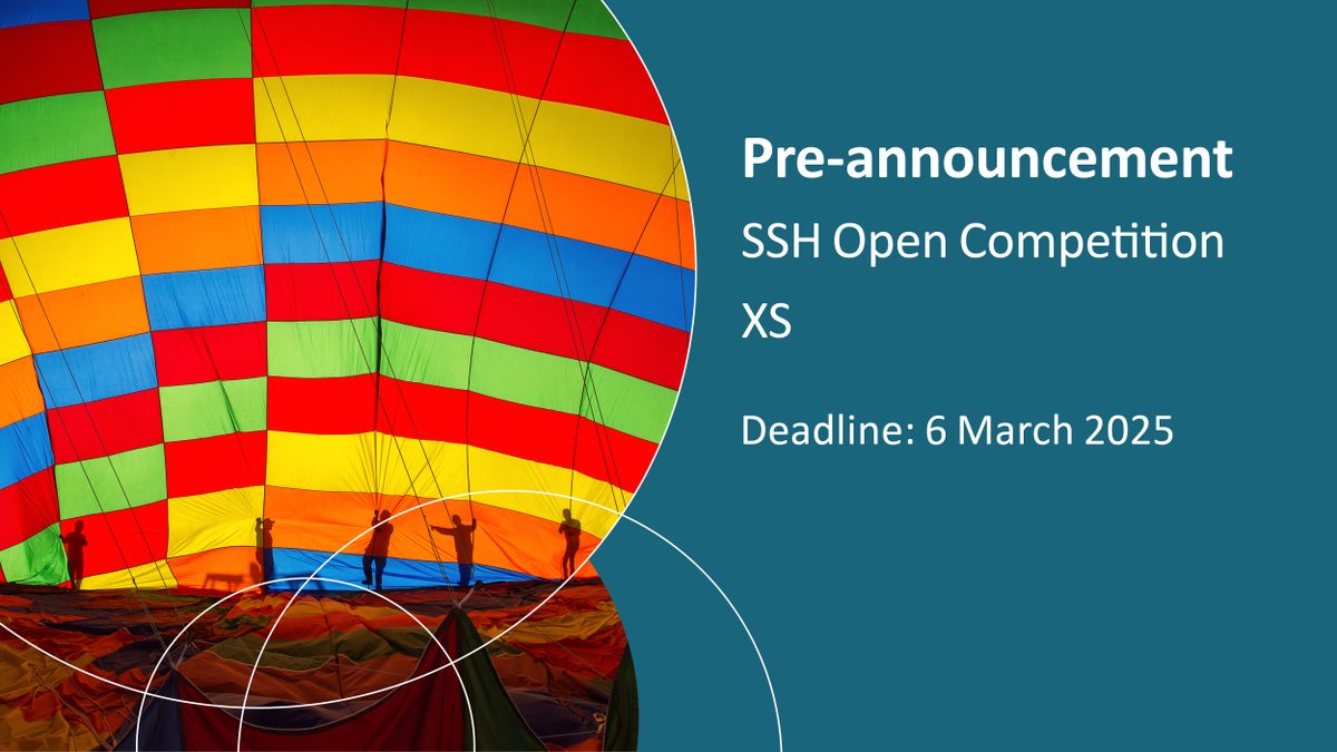 NWO is expected to launch the new round of the SSH Open Competition XS in late December/early January. SSH researchers who received their PhD five to ten years ago and have a promising idea can apply.
nwo.nl/en/news/pre-an…
