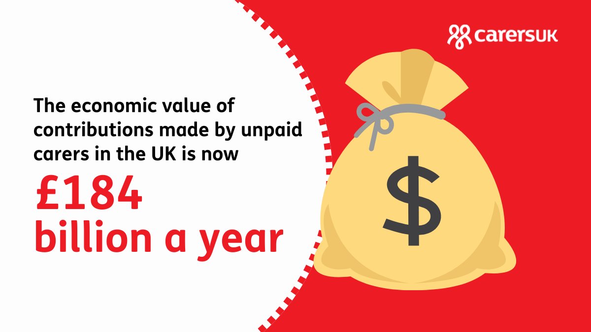 Carers UK (@carersuk) on Twitter photo Our new research out this week with <a href="/CentreForCare/">Centre for Care</a> shows the value of contributions made by unpaid carers in the UK is now ÂŁ184 billion a year.
Despite providing so much many carers continue to struggle – support to stay in work could not be more vital.
go.carersuk.org/ValuingCarers Our new research out this week with <a href="/CentreForCare/">Centre for Care</a> shows the value of contributions made by unpaid carers in the UK is now ÂŁ184 billion a year.
Despite providing so much many carers continue to struggle – support to stay in work could not be more vital.
go.carersuk.org/ValuingCarers