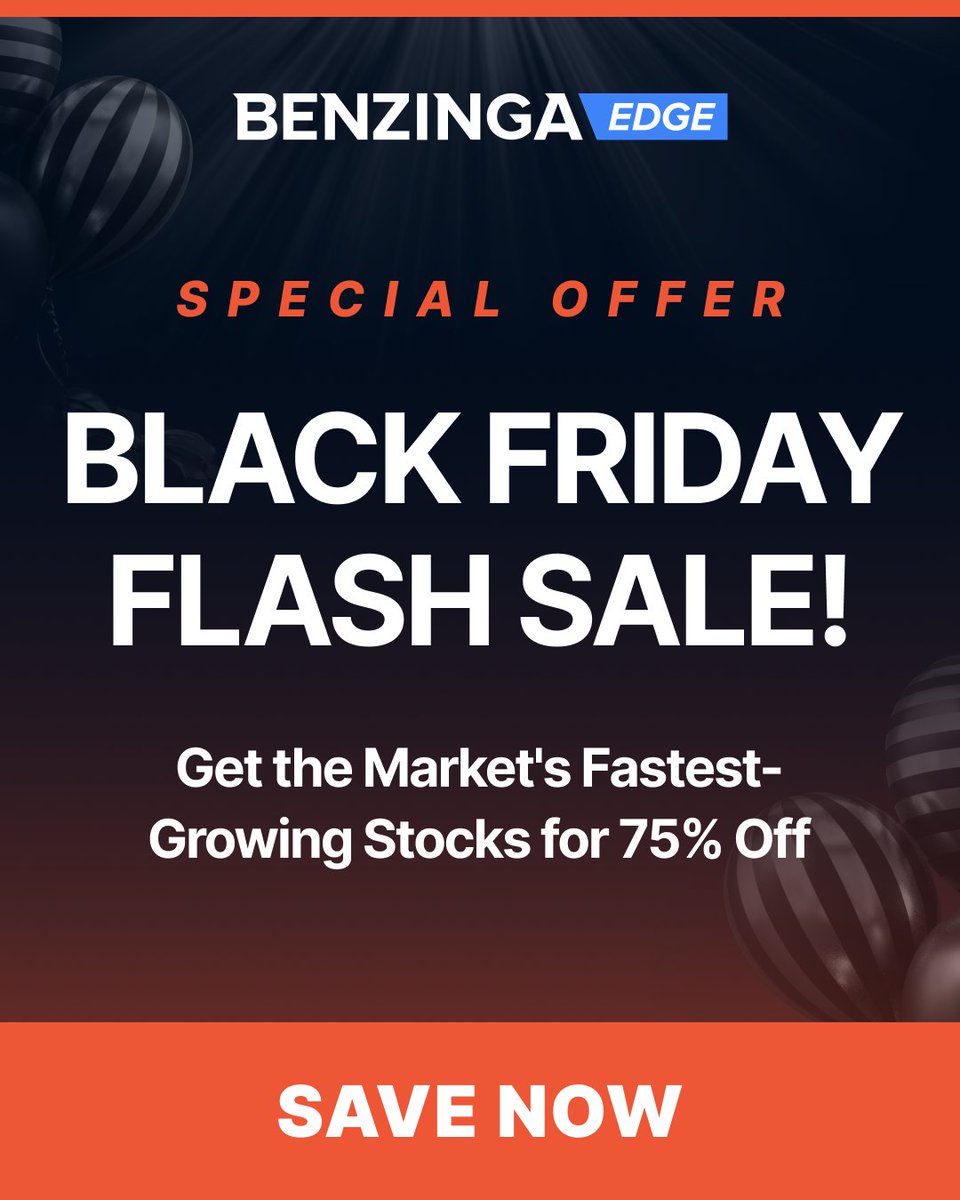 Benzinga's tweet image. Early Black Friday Special: Receive Exclusive Market Insights Daily for 75% OFF With Benzinga Edge 📈   

Edge Members get: 
✔️ Daily Trade Setups 
✔️ New Stock Gems ​ 
✔️ Real-Time Market Moves​  

Get access today ➡️ benzinga.com/premium/ideas/…
