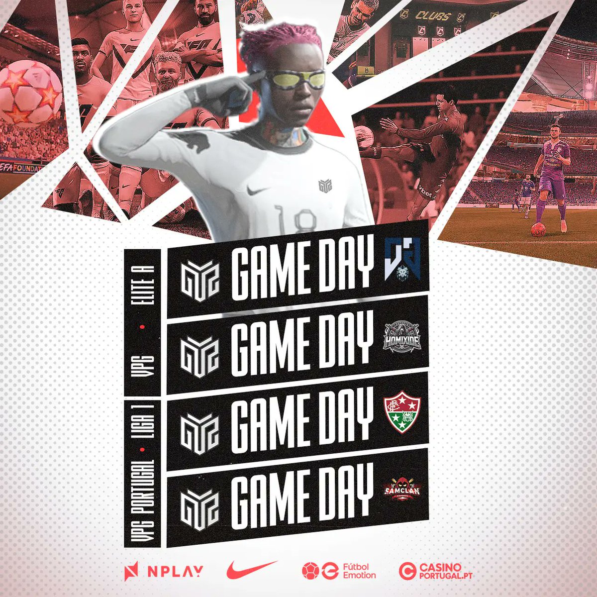 GTZ Esports (@gtzesports) on Twitter photo E continuamos com a nossa semana de competição em EAFC Clubs na <a href="/OfficialVPG/">Virtual Pro Gaming</a> / <a href="/VPGEurope/">Virtual Pro Gaming | Europe</a> e <a href="/VPG_Portugal/">VPG Portugal</a> ⚽
👉 VPG Elite A
🆚: <a href="/TeamOgmios/">Team Ogmios</a>
🕒: 20:45H
🆚: #Homixide
🕒: 21:15H
👉 VPG Portugal
🆚: <a href="/AFluminenses/">A.R.C. Os Fluminenses eSports</a>
🕒: 21:45H
🆚: <a href="/SAMCLANesports/">SAMCLAN ESPORTS CLUB</a>
🕒: 22:15H
Vemo-nos no relvado E continuamos com a nossa semana de competição em EAFC Clubs na <a href="/OfficialVPG/">Virtual Pro Gaming</a> / <a href="/VPGEurope/">Virtual Pro Gaming | Europe</a> e <a href="/VPG_Portugal/">VPG Portugal</a> ⚽
👉 VPG Elite A
🆚: <a href="/TeamOgmios/">Team Ogmios</a>
🕒: 20:45H
🆚: #Homixide
🕒: 21:15H
👉 VPG Portugal
🆚: <a href="/AFluminenses/">A.R.C. Os Fluminenses eSports</a>
🕒: 21:45H
🆚: <a href="/SAMCLANesports/">SAMCLAN ESPORTS CLUB</a>
🕒: 22:15H
Vemo-nos no relvado