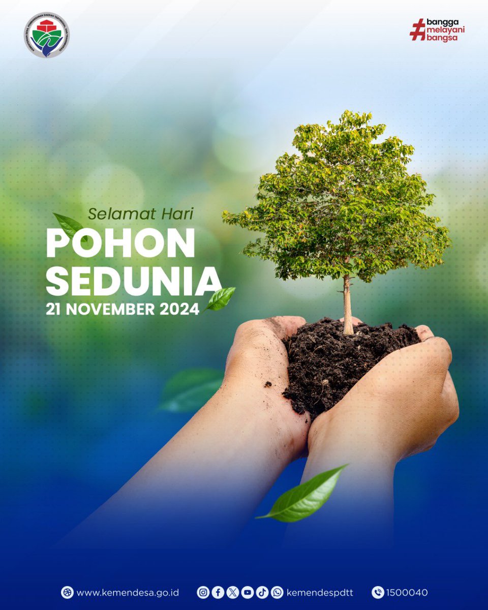 kemendespdt's tweet photo. Hari Pohon Sedunia mengingatkan kita akan pentingnya pohon sebagai paru-paru dunia, penyedia oksigen, penjaga keseimbangan ekosistem, dan pelindung kehidupan. https://t.co/NtXzWfSxAE