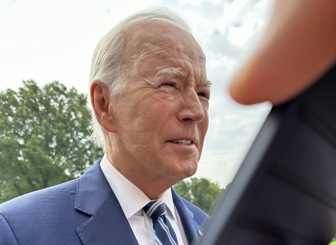 What would cause these marks on Biden's face?