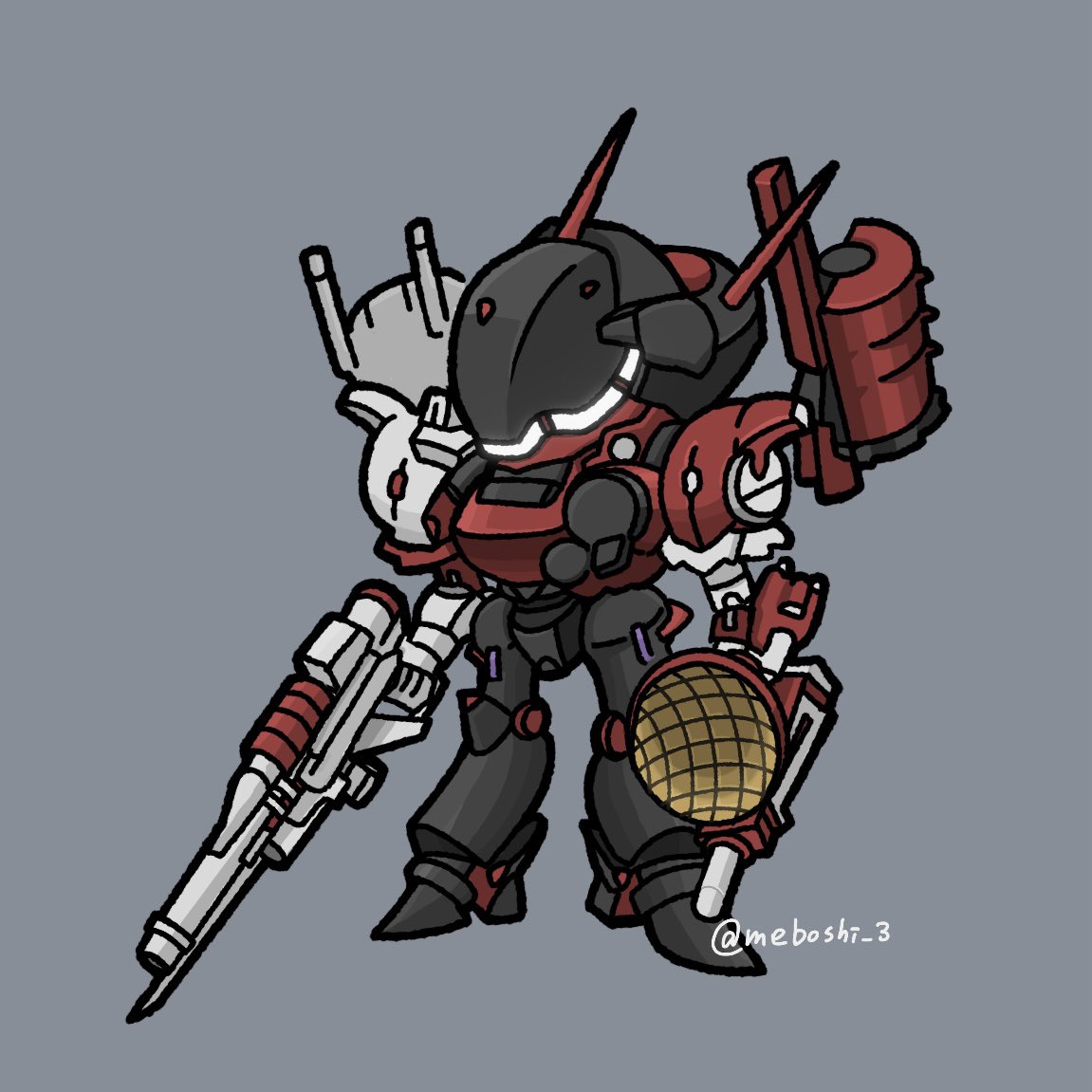 2.5頭身エンタングル
やっぱりカラーリングといいシルエットと良いイケメン機体だ〜