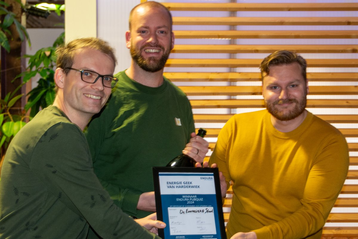 Gemeentelijke pubquizteam kroont zich tot Energie Geek van Harderwiek 2024 <a href="/gemharderwijk/">Gemeente Harderwijk</a> @MPijn 
endura-harderwijk.nl/nieuws/endura-…