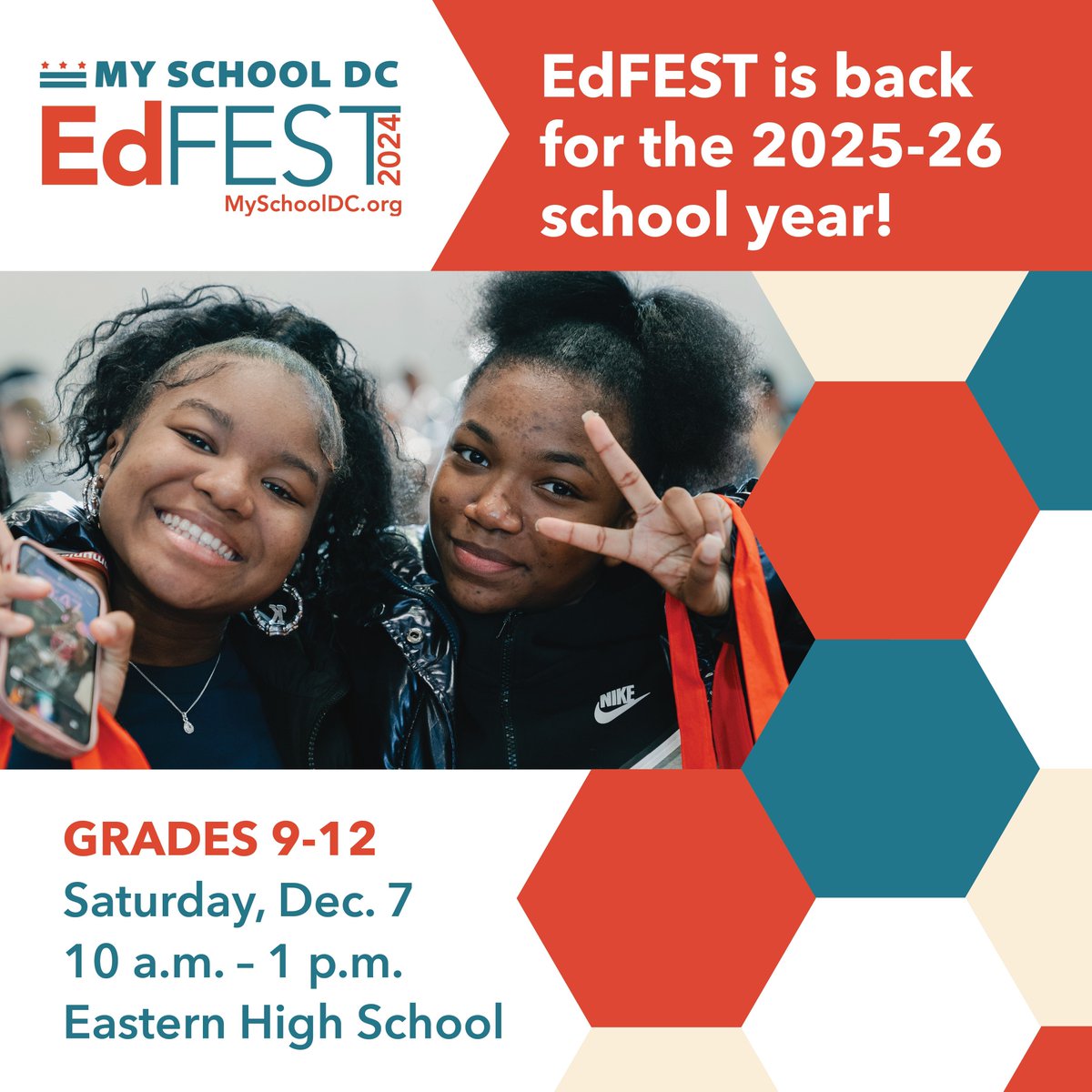 Excited to find high school options for your student?

Join us for #EdFEST24 for Grades 9-12 on Saturday, Dec. 7, at Eastern High School!

Register for FREE today: buff.ly/2YxVoVJ