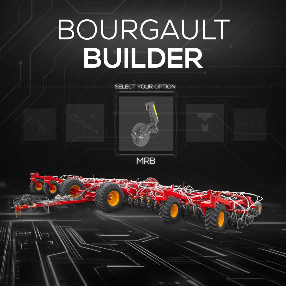BourgaultAg's tweet photo. We are excited to release a new tool designed to help you explore our products and customize your equipment to meet your individual needs. Bourgault Builder is an online configuration tool, optimized for both desktop and mobile access. Build yours today! https://t.co/EScvQlj2dX https://t.co/njBbn7WGgs