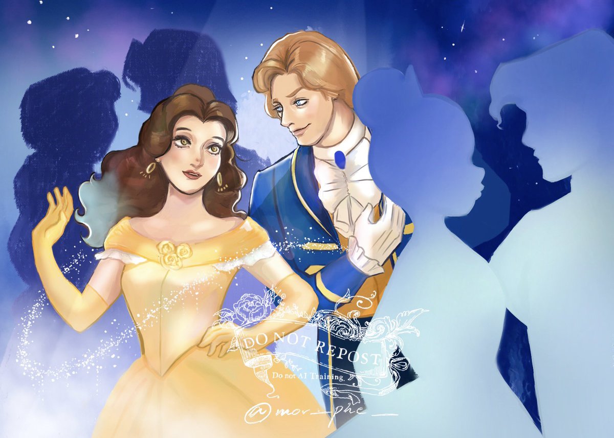mor__phe_'s tweet photo. DLPのショー“The Starlit Princess Waltz”の一場面を描きました💫
#美女と野獣スクリーンデビュー https://t.co/UvE3sLYeKR