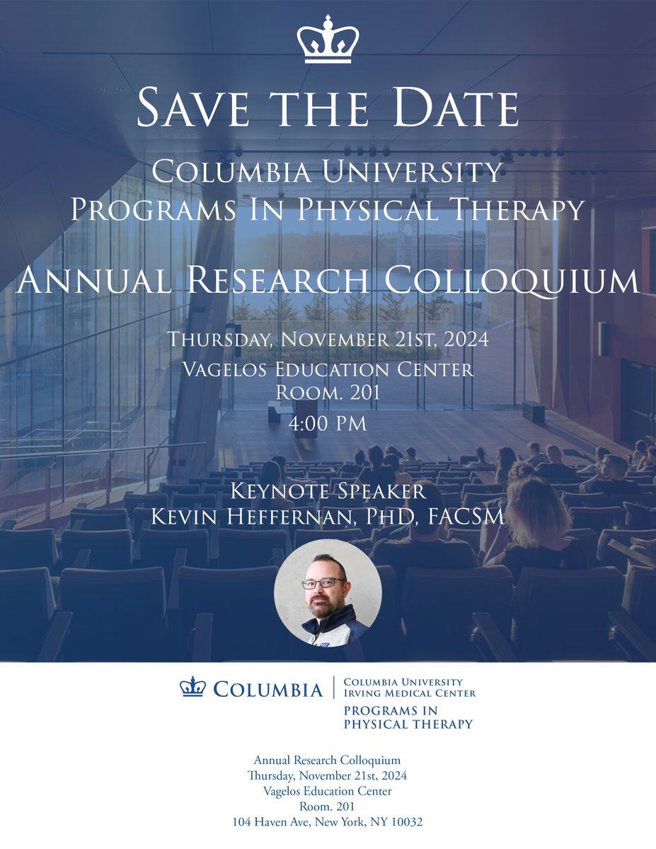 Join  us today for our Annual Research Colloquium, a hybrid event available  both in-person and streamed via Zoom. You can find the Zoom link on our  events page.

vagelos.columbia.edu/education/acad…