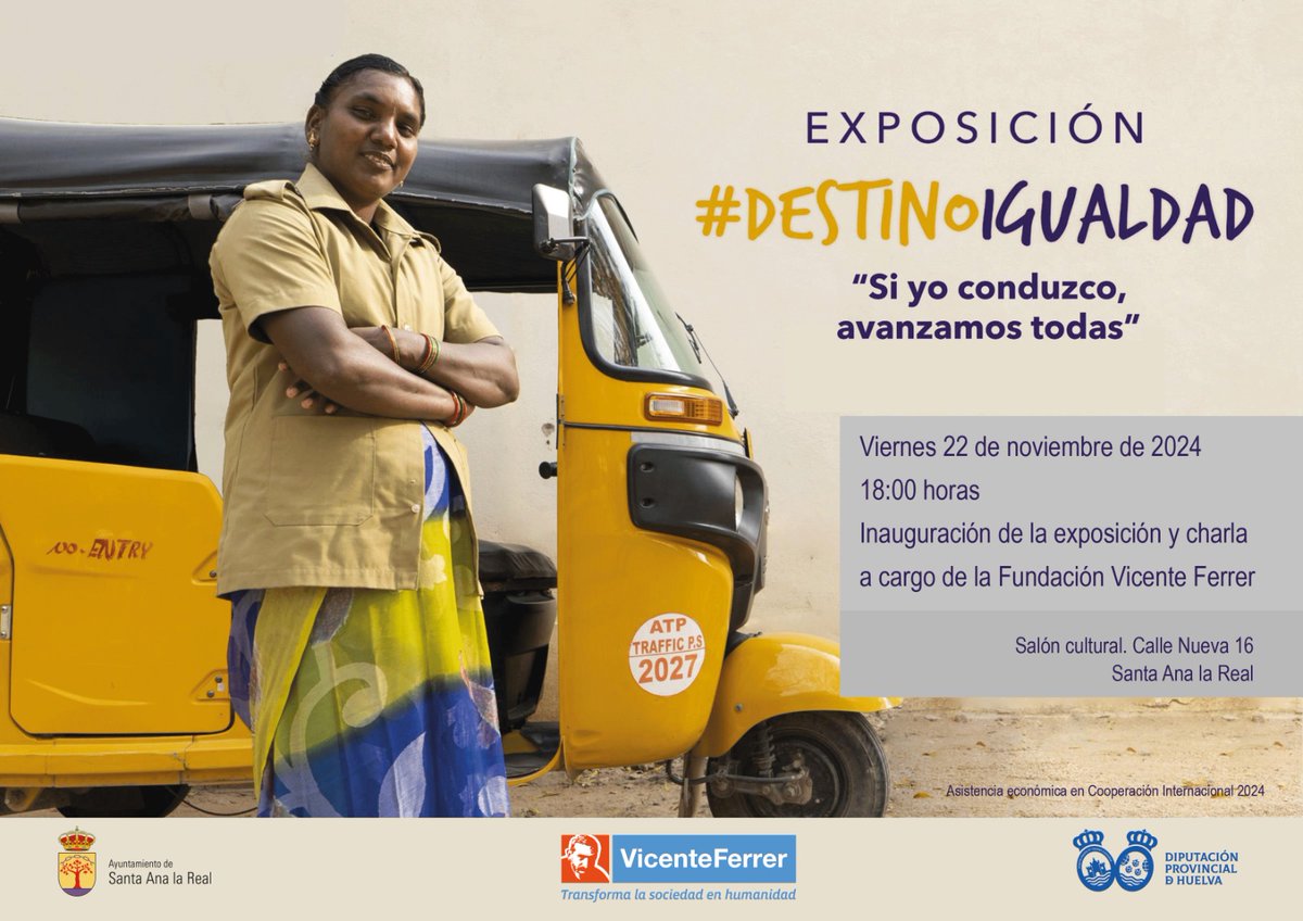 🟣Acompáñanos y no te pierdas la inauguración de la exposición #DestinoIgualdad: "Si yo conduzco, avanzamos todas"

🦾Descubre las historias de mujeres que han roto barreras contra la desigualdad, como la de Nagalakshmi,