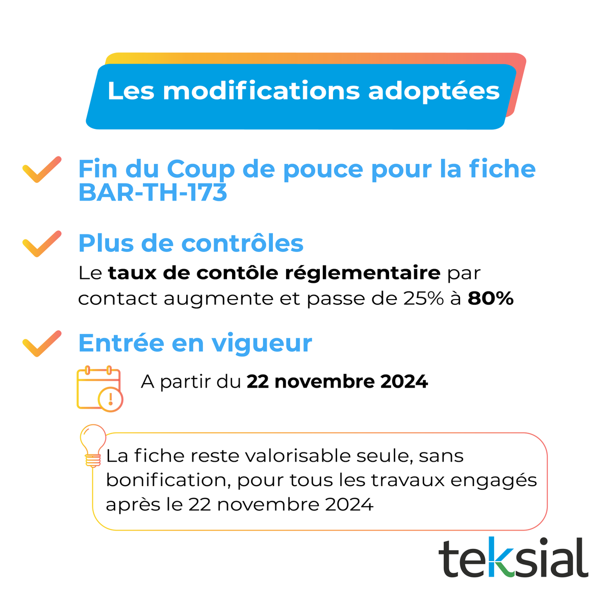 🔴 #FLASHRENO : Fin du Coup de Pouce #Thermostat

L’arrêté du 18 novembre 2024 mettant fin au Coup de Pouce « Pilotage connecté du chauffage pièce par pièce » (fiche BAR-TH-173) a été publié ce matin au Journal Officiel (#JO). Initialement prévu jusqu’au 31 décembre 2024, ce