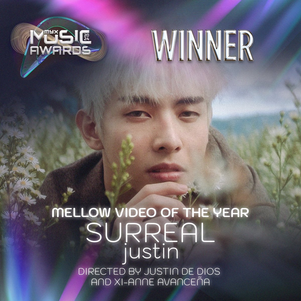 congratulations to me, to you, and to all the people who have been part of surreal. maraming-maraming salamat po sa inyong lahat 💚💚💚

#justin #surreal #MYXMusicAwards2024