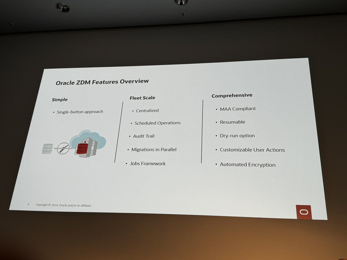 Last session of the day is held by <a href="/SinanPetrus/">Sinan Petrus Toma</a>. Sinan is demonstrating how to use the Zero Downtime Migration tool to move databases to <a href="/Oracle/">Oracle</a> Database@Azure/GCP

<a href="/DOAGeV/">DOAG e.V.</a> #DOAG2024