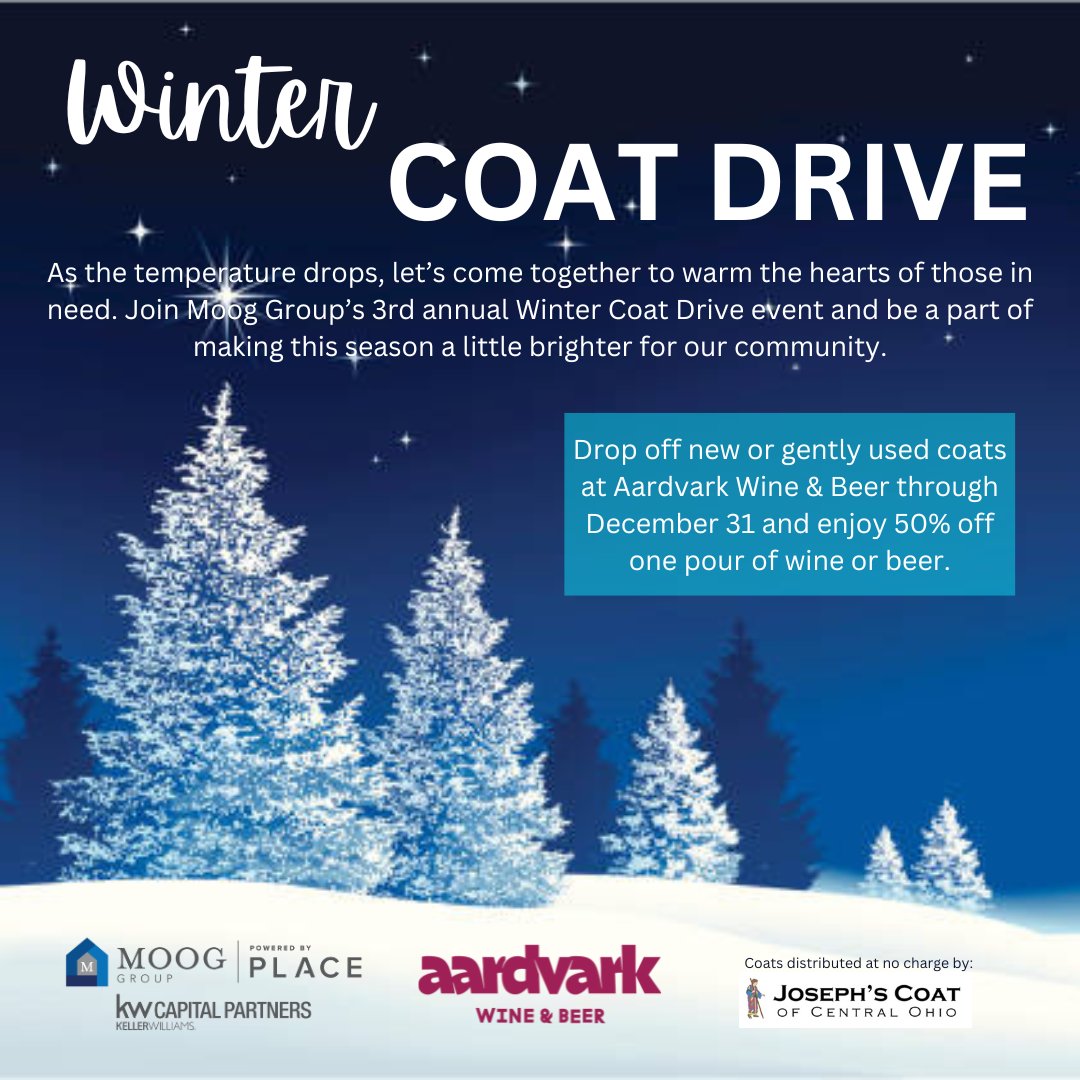 GlennMoog's tweet photo. Bet you just pulled out your own winter coat! Do you have any extras that you can donate to Moog Group’s 3rd Annual Coat Drive?  

#CoatDrive #GiveBack #HelpOurNeighbors #LoveWhereYouLive #ColumbusOH #WorthingtonOH #InWorthington #KWCapitalPartners #PoweredByPLACE #MoogGroup https://t.co/ywiUgNxjdX