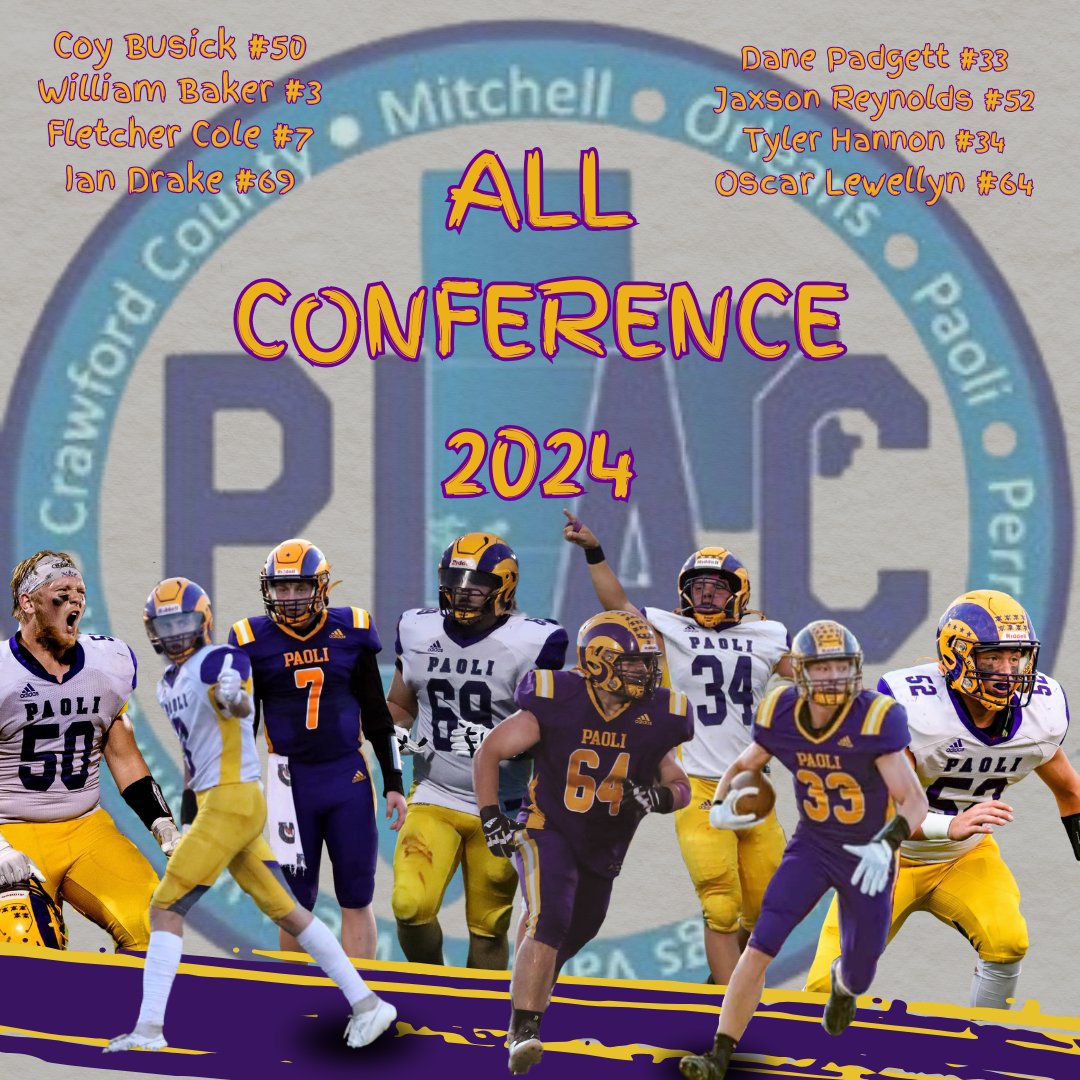 2024 All-PLAC
Fletcher Cole- QB
Dane Padgett- RB
Oscar Lewellyn-OL
William Baker-DB
Jaxson Reynolds-LB
Tyler Hannon-LB
Ian Drake-DL
Coy Busick-DL

Congratulations!
##BeExcellent