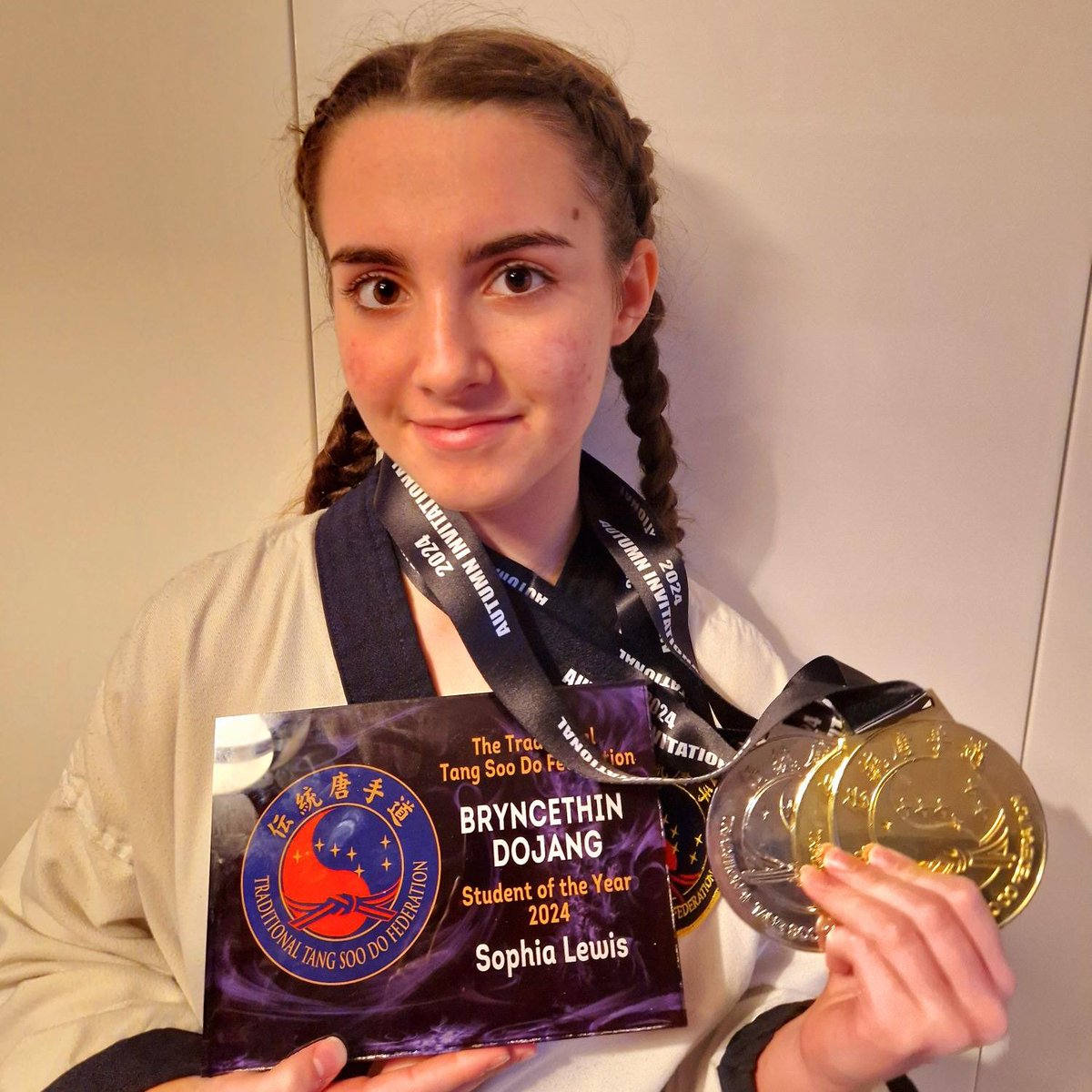Congratulations to Year 9 learner Sophia Lewis who won 2 x Golds &amp; 1 x Silver medal in the Karate Autumn Invitational Championships 2024. Sophia was also presented with 'Student of the Year' and has also been selected to compete in both Holland and Scotland again in 2025.