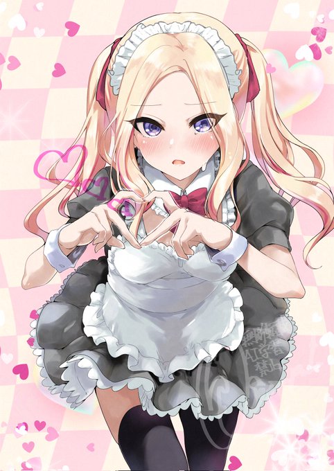 【絵】ツインテメイド十王会長見たかったので描きました。 