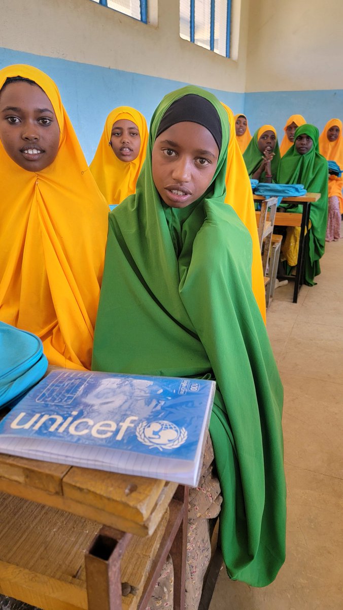 chancebriggs's tweet photo. "Lack of #education is like darkness. Now I study  &amp; I can see the light."-Nimo M, age 13 internally displaced girl in Somali Region #Ethiopia who was out of school but now studies at a @DutchMFA funded #UNICEF SpeedSchool doing Grades1-3 in 10 mo. Thx @jurriaanm for your visit! https://t.co/VVsgba5q9f