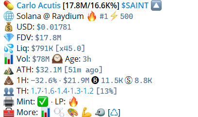ReedA_lvin954's tweet photo. Happy Thursday, everybody!
Look what I found! - $SAINT
the first saint in memes, made x2 in an hour.
Solana contract for the brave!
EQs4DEeaSyrhRPM6JPsf2ptLf4EHkcGXB7ybeufxpump
#CryptoGirlGang #memecoins #MemeCoinMadness #MoonBound #SOL #GirlBoss #mymemes #CryptoMemes #saint https://t.co/7bIj0Cqacf