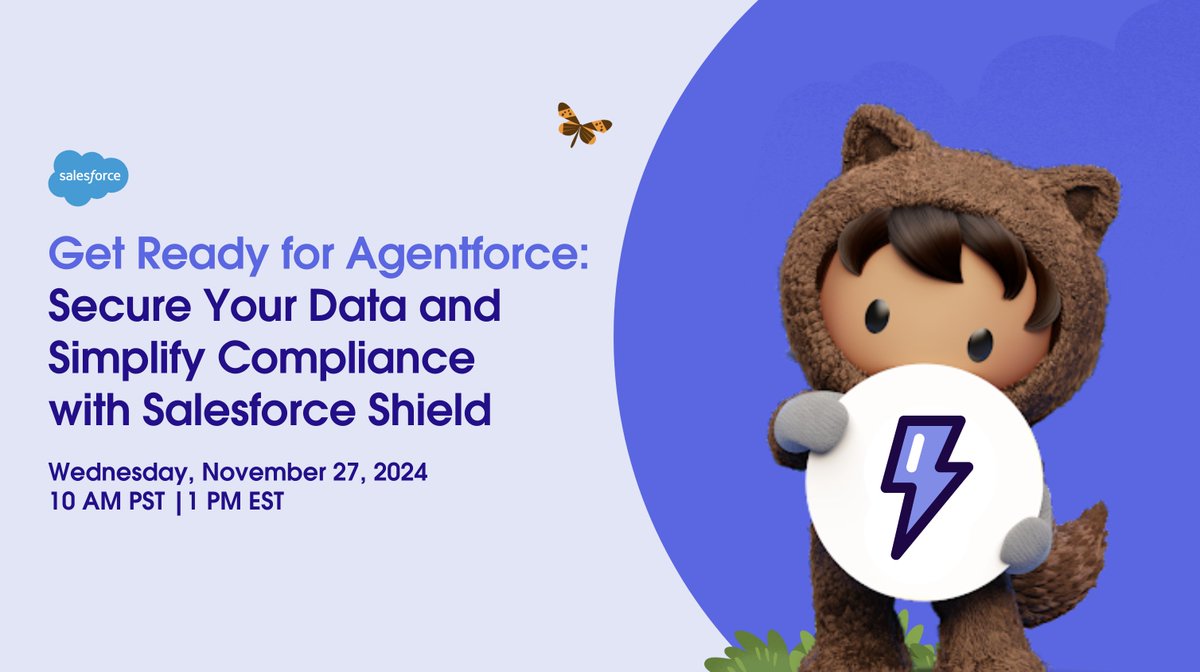 Proactive protection is essential for your data.

Address increasing security and compliance demands, and root your Agentforce agents and AI apps in trust by having a robust data security strategy.

Discover how Salesforce Shield is your security solution to fortify trust,