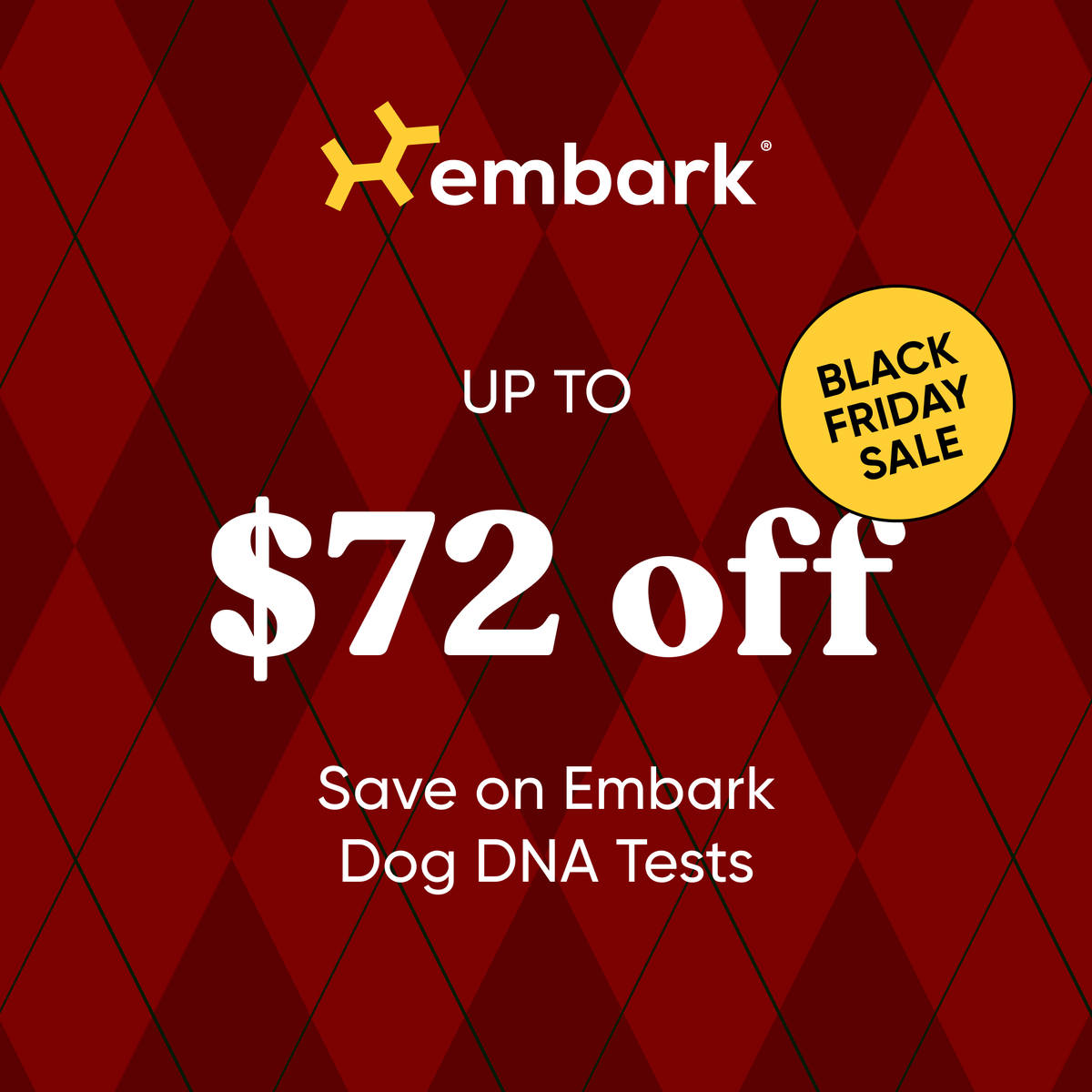 🐾🎉 Black Friday Sale Alert! 🎉🐾 Unleash your pup's secrets with our Embark Dog DNA Tests—now up to $72 OFF! 🧬✨ 

🏃‍♂️ Hurry, this offer won’t last long! bit.ly/40DMIiS