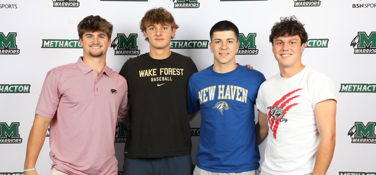 Proud of these four seniors on their commitment to play at the next level. Go Warriors!