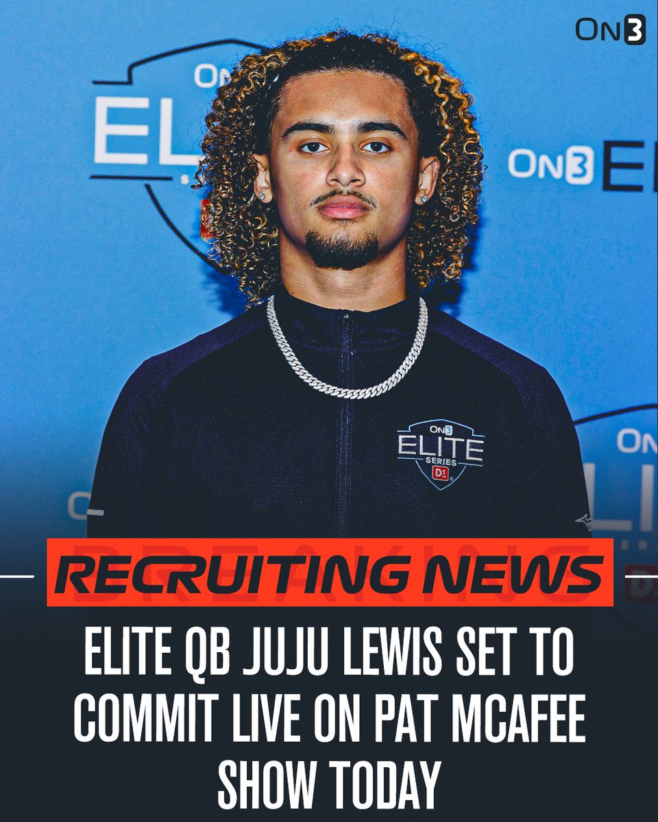 Rivals's tweet image. 🚨NEWS🚨 Elite QB Julian Lewis will announce his commitment live on the @PatMcAfeeShow at 12:10 EST⌛️

Lewis decommitted from USC on Sunday.

Read: on3.com/news/elite-qb-…