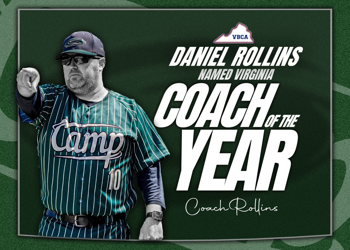 Camp Baseball (@pdc_baseball) on Twitter photo Congratulations to our Skipper <a href="/drolls10/">Daniel Rollins</a> for being named the <a href="/VBCA2018/">Virginia Baseball Coaches Association</a> Virginia Coach of the Year! Congratulations to our Skipper <a href="/drolls10/">Daniel Rollins</a> for being named the <a href="/VBCA2018/">Virginia Baseball Coaches Association</a> Virginia Coach of the Year!