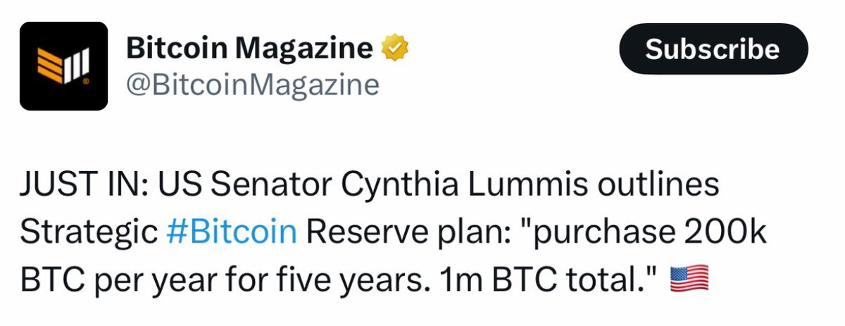 Imagine if Trump follows this plan

That’s only $20 billion dollars of Bitcoin per year at todays prices

That’s a drop in the bucket for the US government who spends 7 TRILLION per year
