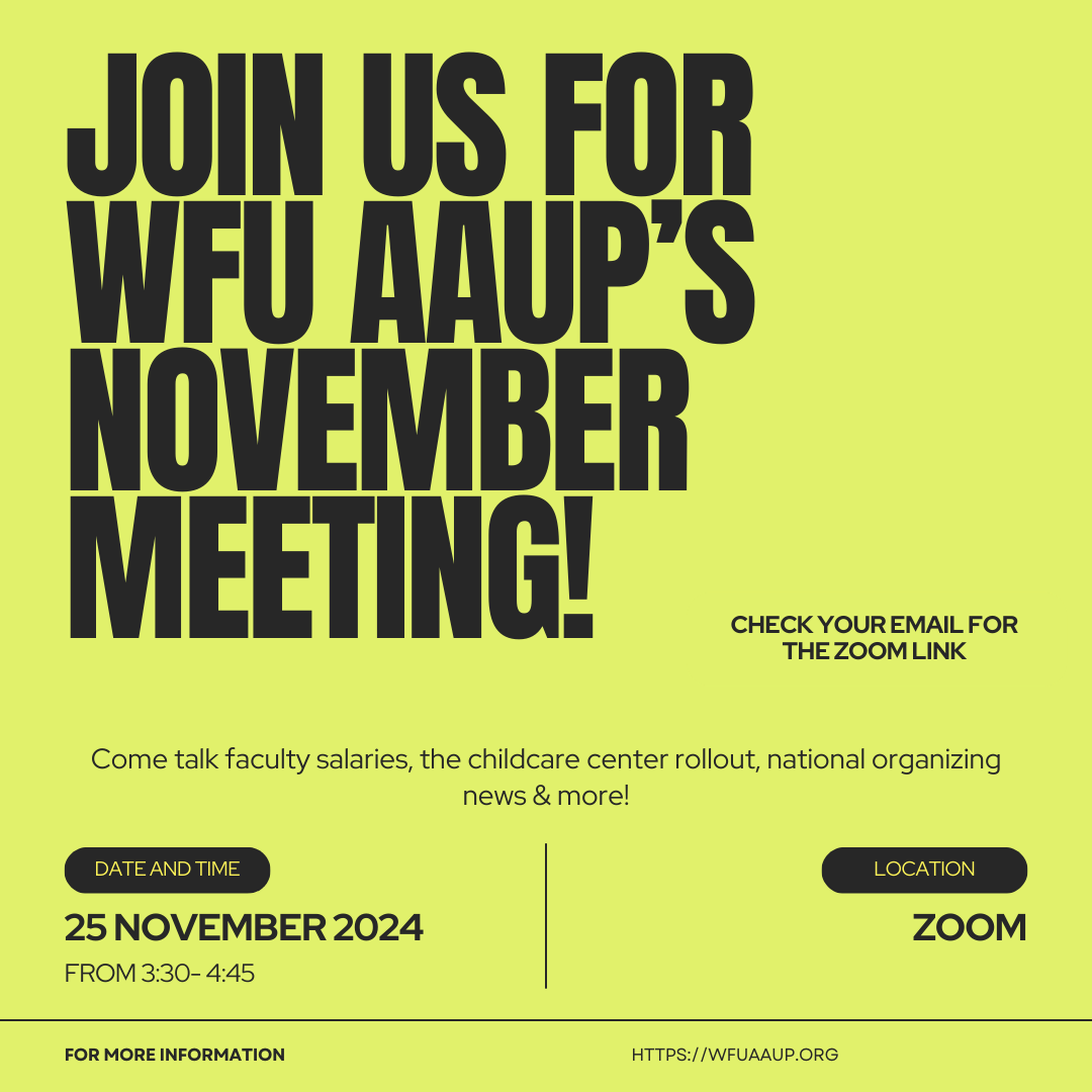 WFU AAUP tweet media