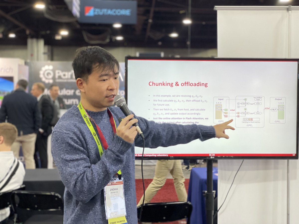 mvapich's tweet image. Student Presentations throughout the week!! The future of HPC could not be made without the help of our amazing students at @OSUengineering @OhioState 

#HPC #SC24 #mvapich #DeepLearning #SuperComputing24 #MPI