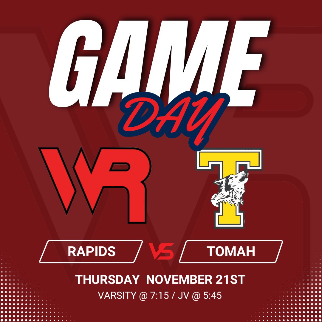 WR Girls Hoops (@wrgirlshoops) on Twitter photo 🚨🚨 GAME DAY!!🚨🚨
Our Red Raiders are on the road and will take on the Tomah Timberwolves!
🏫 At Tomah High School
⏰ Varsity at 7:15 / JV at 5:45
📺 Livestream: youtube.com/@tomahtimberwo… 🚨🚨 GAME DAY!!🚨🚨
Our Red Raiders are on the road and will take on the Tomah Timberwolves!
🏫 At Tomah High School
⏰ Varsity at 7:15 / JV at 5:45
📺 Livestream: youtube.com/@tomahtimberwo…