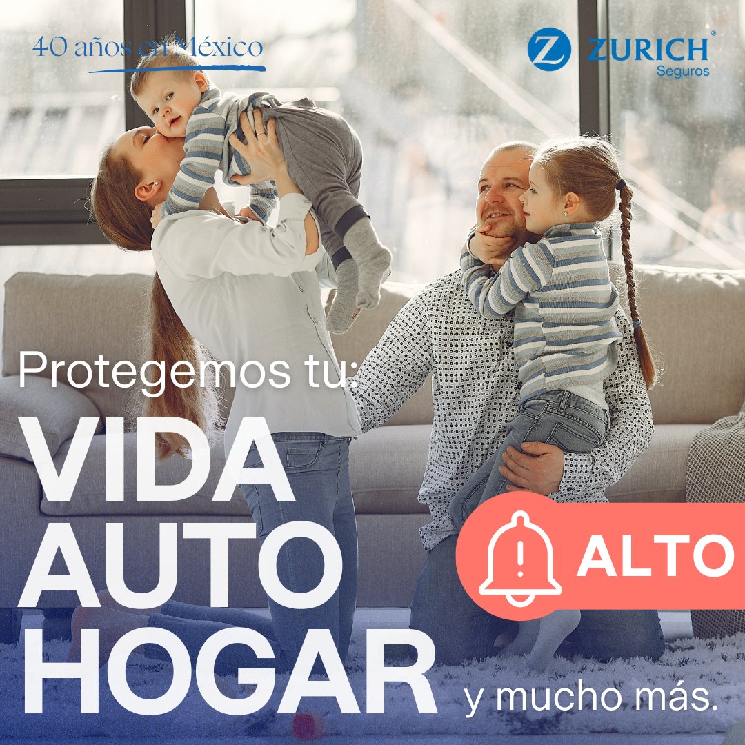 🔐 ¡Tu tranquilidad es nuestra prioridad! Con Zurich, puedes estar seguro de que estás bien protegido. No esperes más, ¡asegúrate ahora! 💙 #ZurichMéxico40Años