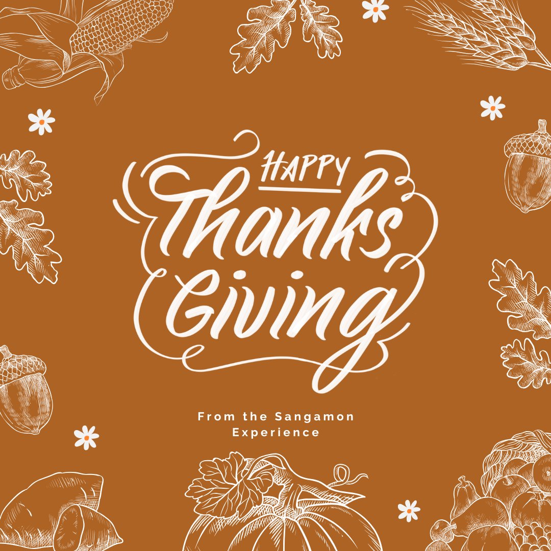 Happy Thanksgiving from the Sangamon Experience! Give thanks to the land you live upon, especially the beautiful region of Central Illinois. #thanksgiving #centralillinois
