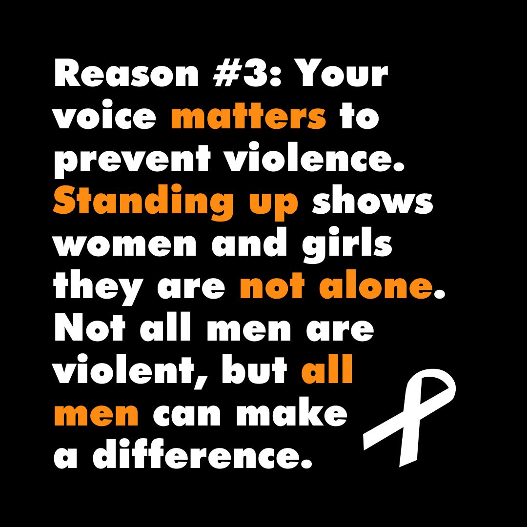 🫵 Over the next five days, we’ll be sharing why it’s so important for YOU to take action, starting this White Ribbon Day.

Reason #3 ⤵️