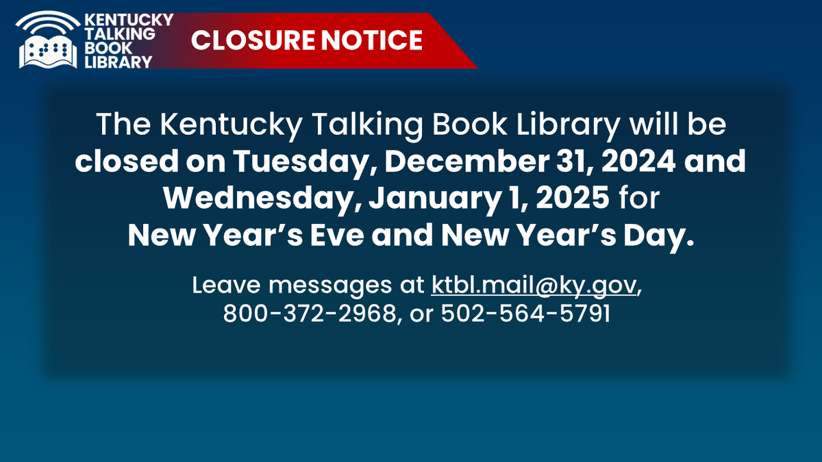 Kentucky Talking Book Library tweet media