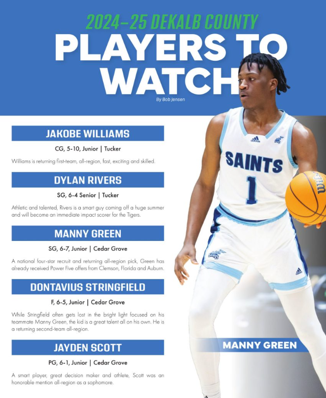 School District Publishing (@schooldpublish) on Twitter photo Here are 5 of the 14 'Players to Watch' in the 2024-25 DeKalb County High Schools Basketball Yearbook. Click for the rest!
📖Dekalbcountyhsbasketball.com/2024-25/
JaKobe Williams - @TuckerBoysBBall
<a href="/DylanRivers29/">Dylan Rivers</a> - @TuckerBoysBBall
<a href="/_mannygreen5/">manny🐐</a> - <a href="/CedarGroveHoops/">Cedar Grove High Boys Basketball</a>
<a href="/4neweraa/">Dontavius Stringfield</a> - Here are 5 of the 14 'Players to Watch' in the 2024-25 DeKalb County High Schools Basketball Yearbook. Click for the rest!
📖Dekalbcountyhsbasketball.com/2024-25/
JaKobe Williams - @TuckerBoysBBall
<a href="/DylanRivers29/">Dylan Rivers</a> - @TuckerBoysBBall
<a href="/_mannygreen5/">manny🐐</a> - <a href="/CedarGroveHoops/">Cedar Grove High Boys Basketball</a>
<a href="/4neweraa/">Dontavius Stringfield</a> -