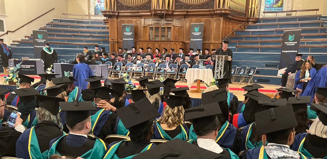 HE_Team's tweet photo. https://t.co/dzo7rVfLLl 

With just a week to go before the 2024 Graduation, a reminder of our 2023 event at the magnificent Albert Hall.  Big thanks to our event partners Graduation Attire for making everyone look so smart! 🎓
@NottmCollege @alberthallnotts @GraduationGown https://t.co/ZACftQGAoQ