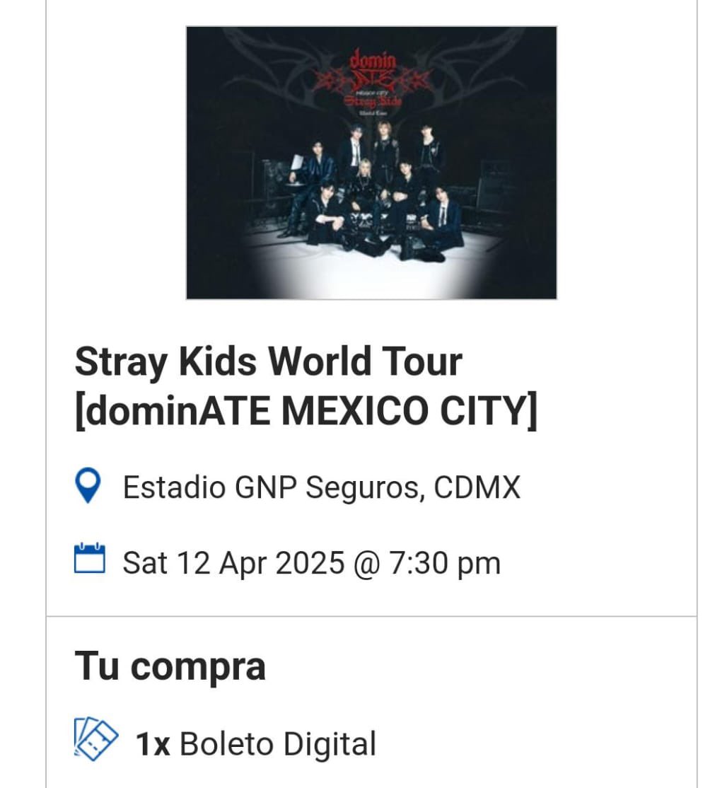 luvvgnab's tweet photo. SIGO SIN CREER QUE VOY A VER A SKZ EN VIVO 😭😭😭😭  #dominATE_MEXICO https://t.co/UatAIaXEaZ