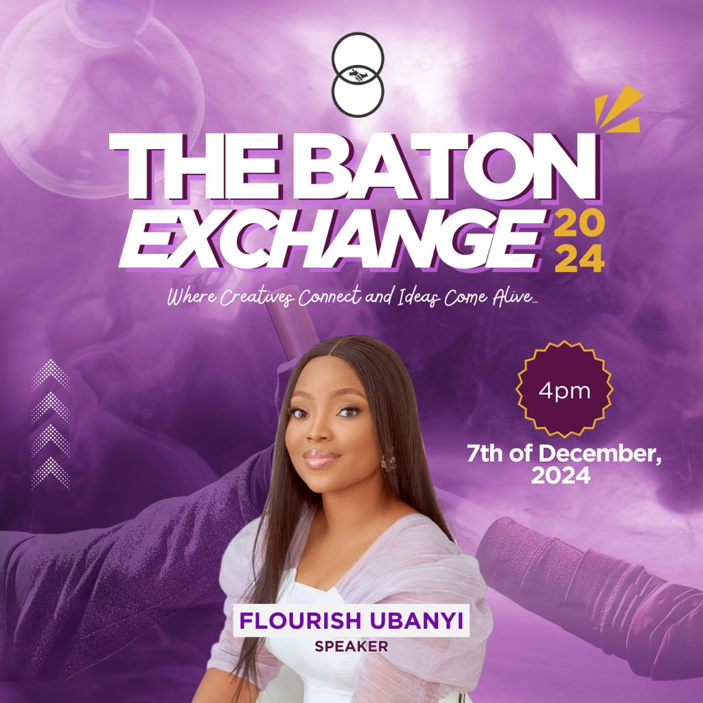 Thebaton_ng's tweet photo. Flourish Ubanyi is our first speaker at The Baton Exchange.

If you are remotely familiar with The Shining Light Show, you will understand how important the work the Lord has placed in the hands of Flourish is.

Few seats are still left. Save yours here: https://t.co/zOZp9uUYoC https://t.co/qbdK0joMeN