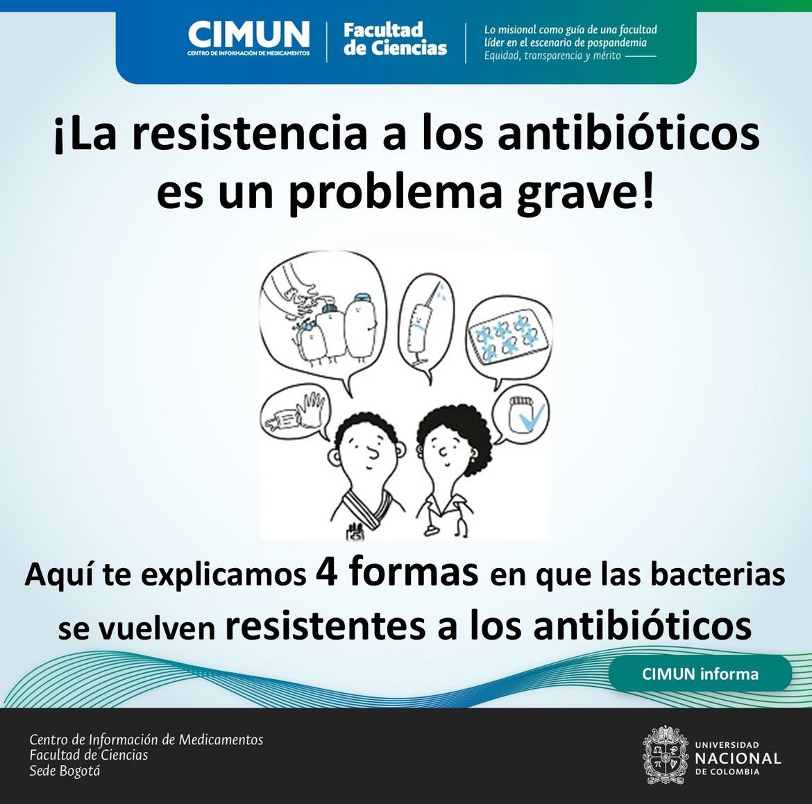 CIMUNCOL's tweet photo. Te contamos los 4 mecanismos que hacen resistentes a las bacterias!!!

!No te los pierdas !! https://t.co/emTkrc4Wak