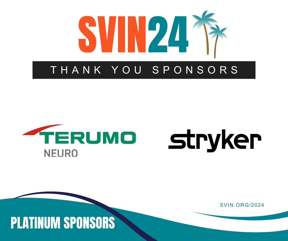 svinsociety's tweet image. Thank you to the #SVIN24 PLATINUM Sponsors for their support of this year's event and helping us make it the premier gathering for vascular and interventional education, advocacy, research, and innovation!

Learn more about them and visit zurl.co/CLAq

#forwardtogether